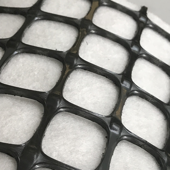 Geomalla unida al calor con geotextil