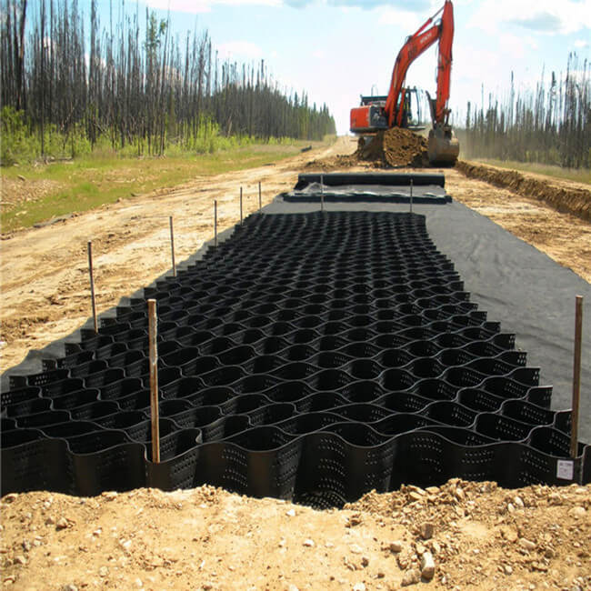 Geocelda HDPE para la construcción de carreteras