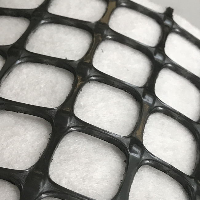 Heat Bonded Geogrid With Geotextile